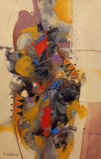 Zohaib Rind, 18 x 30 Inch, Acrylic on Canvas, Abstract Painting, AC-ZR-327 Zohaib Rind, 18 x 30 Inch, Acrylic on Canvas, Abstract Painting, AC-ZR-327